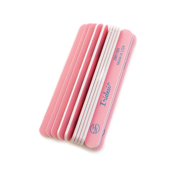 Nail Files and Buffers Premium Pink Light Pink 280 320 Washable Emery Boards 7 Inches Long 12 Pack