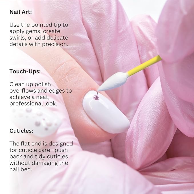 Fran Wilson NAIL TEES COTTON TIPS 120 Count (6 PACK) - The Ultimate Nail Tool, Multi-Purpose Double-sided Swabs with Pointed Ends for Precise Touch-ups and the Perfect At-Home Manicure & Pedicure