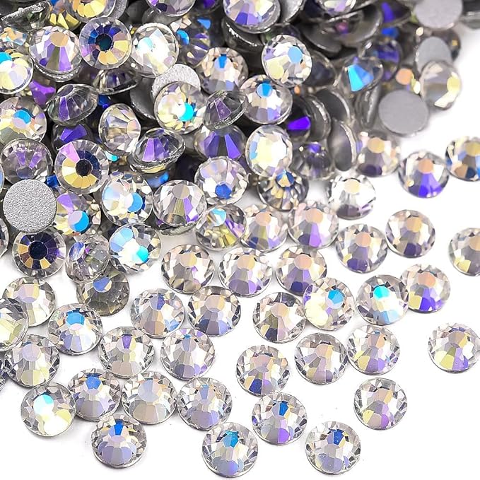 Blinginbox 2880pieces Moonlight Flat Back Rhinestones for Crafting Glass Diamantes Gems for Nail Art Crafts Decorations Bedazzling SS3 Crystal,1.3mm,0.05inches