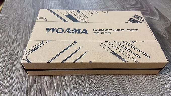 WOAMA 30-Piece Pedicure Kit Manicure Tools Nail Clipper Set with Green Travel Case for Home, Workplace, Gift, Beauty Salon