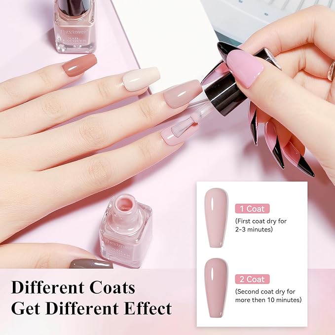 Quick Dry Nail Polish Set: 24 Colors Regular Fingernail Polish Non Gel Bulk Black Nude Pink Red Green Blue Purple Long Lasting French Nail Art DIY Home Gift Set for Women