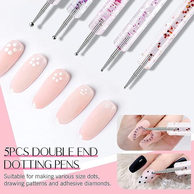 31 Pcs Nail Art Brush Set,Nail Art Brushes,Nail Art Tool Set,Nail Brush Set,Nail Brushes for Nail Art,Drawing Pen for Gel Polish Design Supply-Blue