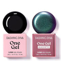 Dashing Diva One Gel Color & Magnetic Duo - Midnight - Real Black & Rogue Magnetic Gel - 3-in-1 Base Coat, Nail Color & Top Coat - Nail Polish Set