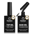 Beetles Gel Top Coat and Base Coat Set - 2Pcs 15ml Super Shiny and Long Lasting for Gel Nail Polish Soak Off LED Nail Lamp Fall Halloween Nail Art Design