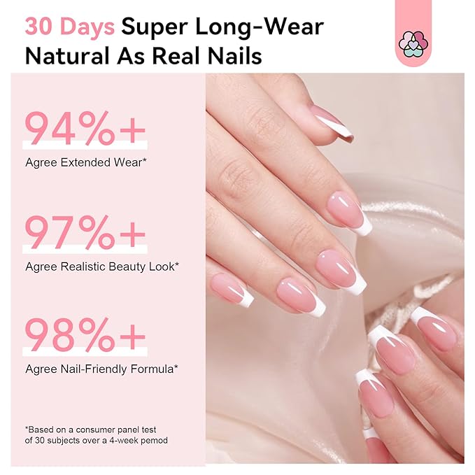SAVILAND Gel Nail X Kit with Everything: 16 Sizes French Tips Press On Nail Kit with Drill Coffin Tips Soft Gel Fake Nails with Solid Glue Gels U V Lamp Gels Glue French Tip Tool Home