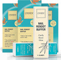 Onsen Secret Professional Nail Buffer Block | 4-Way Buffing for Natural Shine & Healthy Natural Nails - Includes 2 Extra Shine Pads, Salon-Quality, Post-Gel & Acrylic Recovery | 3 Pack