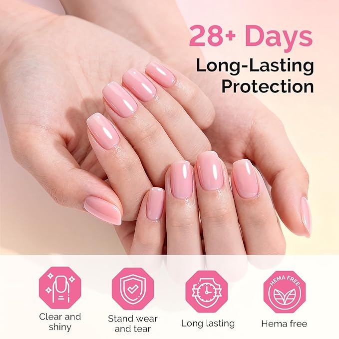 MelodySusie Hema Free Top Coat Base Coat Cuticle Oil Set Long Lasting Shine Finish Soak Off UV LED Nail Lamp Nail Art Design Manicure Kit Perfect Gifts for Women Girls 3 Pcs 15ml