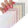 12 Sheets Valentine's Day Nail Art Stickers Decals Heart Nail Stickers Valentines Red Love Design 3D Self-Adhesive Nail Decals Colorful Manicure Supplies for Holiday Nail Art Decorations