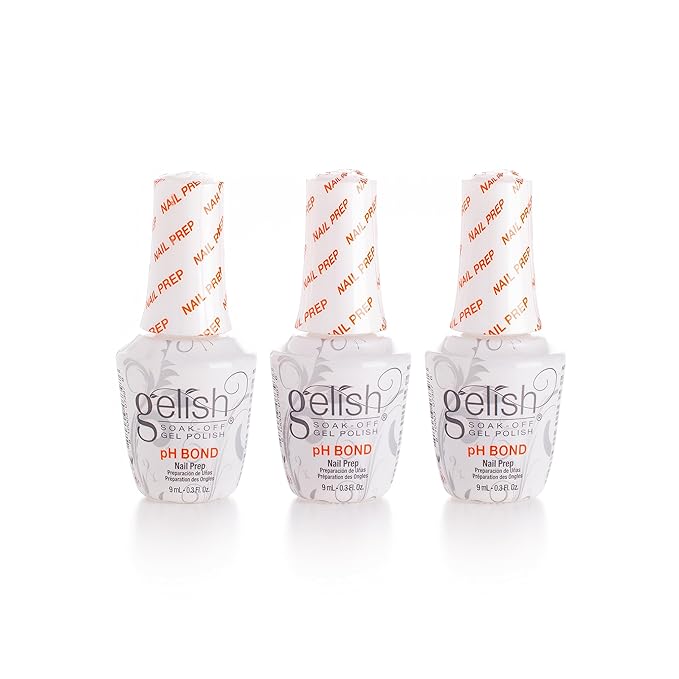 Gelish MINI 9mL Essentials Value Pack – LED/UV Cure, Long-Lasting, Chip-Resistant, Professional Gel Nail Kit for Manicures (pH Bond Trio, Mini)