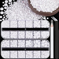 Resin Rhinestones for Crafting, 2/3/4/5/6mm Flatback Jelly Rhinestones, 2 Box White Non Hotfix Crystal Gems for Bedazzling Crafts Mugs Tumblers Clothes Makeup Nail