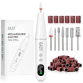 GAOY Cordless Nail Drill, Rechargeable Electric Nail File with LED Display, Lightweight Low Noise Manicure & Pedicure Tool for Gel Removal, Acrylic Nails & DIY Home Use, White