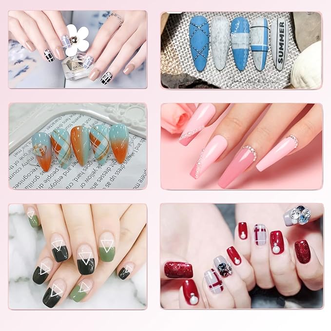 Nail Art Tool Set - 5 Dotting Tools & 5 Nail Liner Brushes for Salon, Professionals & Beginners
