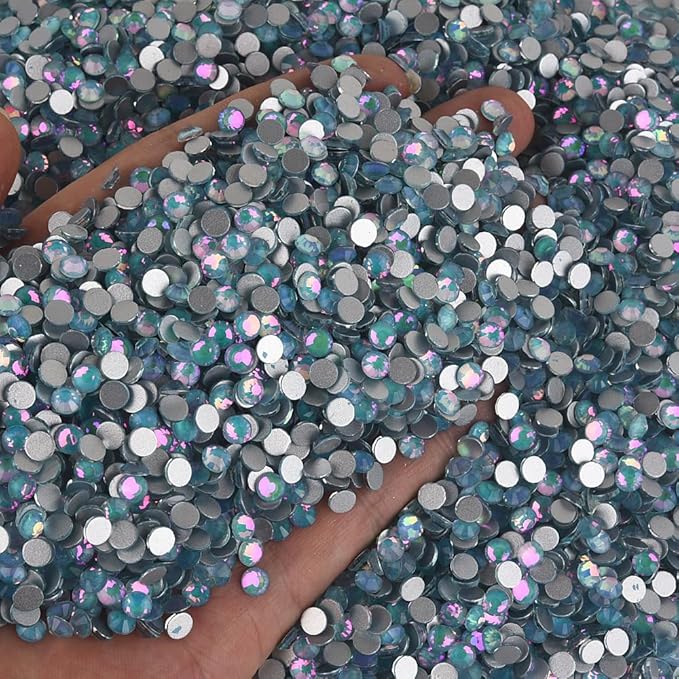 Blinginbox Rhinestones for Crafting,Flatback Rhinestones Glass Gems Stones Round Gemstones Non-Hotfix Crystal for Crafts Nail Decoration,Tiffani Crystal(3.8-4.0mm) SS16/1440pcs