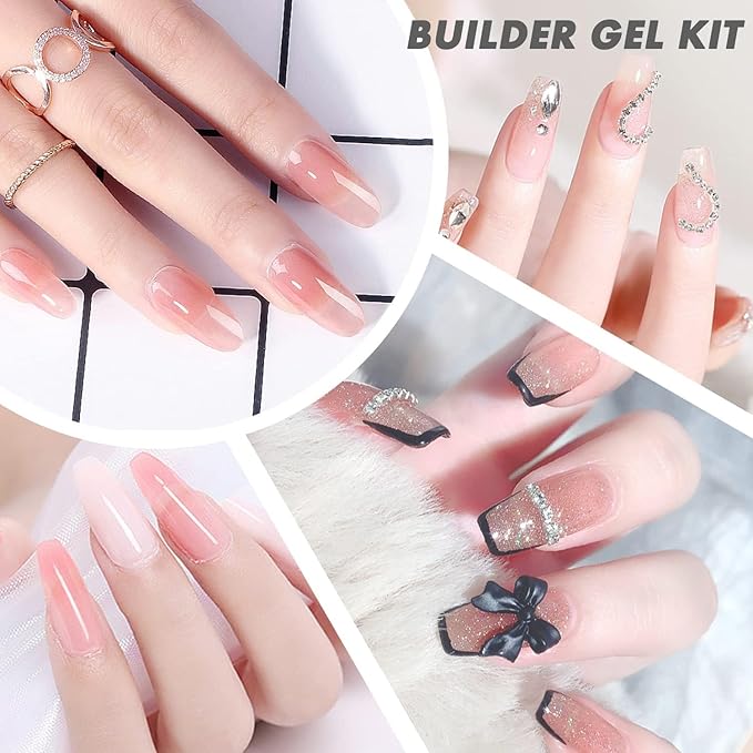 AIJIMEI Gel Builder Hard Gel Builder GelNail GelBuilderGel for NailsGel Extension Nail Kit for NailsGelBuilder for NailsBuilderGel in a Bottle (SETA)