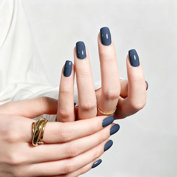 MEGIOR Blue Haze Gel Nail Polish 0.5 Fl Oz Gray Blue Long Lasting Soak Off UV LED Lamp Light Curing TPO Free Gel Polish Kit for Salon and Nail Art Starter Manicure DIY at Home
