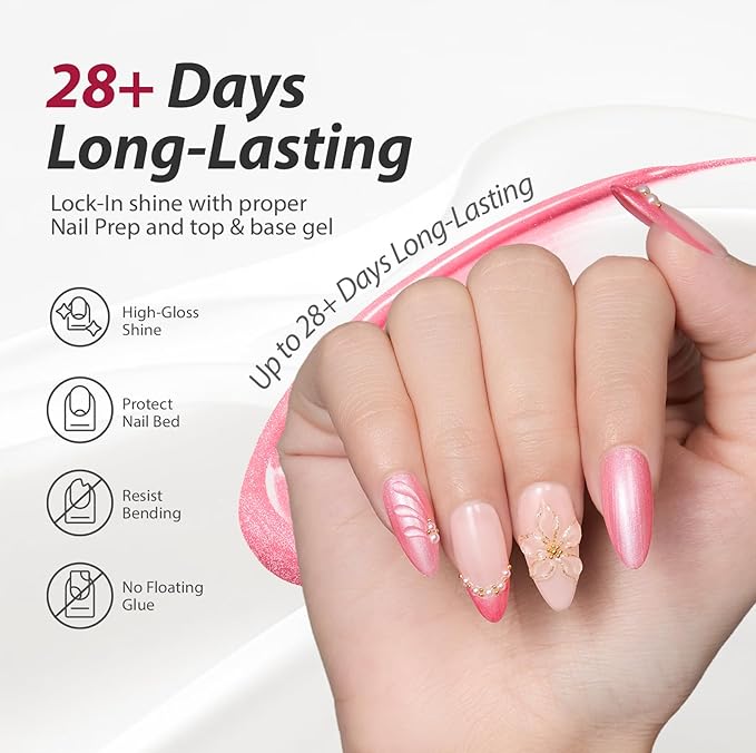 Makartt Gel Nail Polish Set 15ml, 6 Colors Gel Polish Kit High-Gloss Nude Purple Blue Shimmer White Red Green Soak Off Salon-Grade UV Nail Art Manicure DIY Salon Home - Spring in Bergen