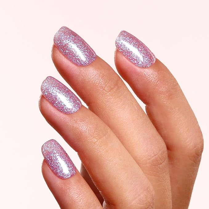 Mermaid Iridescent Glitter Gel Nail Polish - Sparkle Shimmer Gel DIY Manicure 15ML