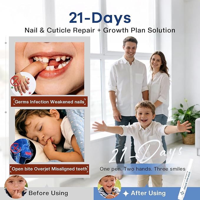Nail Biting Prevention for Kids: Thumb Sucking Deterrent Instant Bitter Taste Habit Correction Formula Nail Repair for Damaged Nails Care Safe Effective & Non-Toxic Invisible Matte Finish