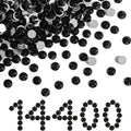 Beadsland Flatback Rhinestones Bulk,14400pcs Black Rhinestones for Nails Crafts Clothes DIY Decoration, Jet Black, SS8,2.3-2.5mm