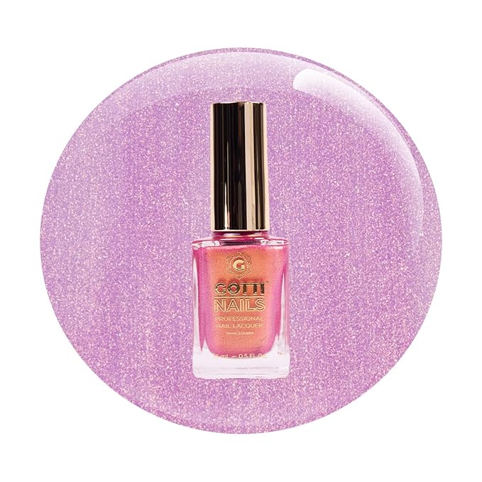 Gotti Nails Lacquer - #18L Sipping The Bubbly, Pearl Finish, Classic Nail Polish Colors Shimmer, and Glitter Chip Resistant Nail-Polish | Fast Drying, Streak-free Formula | 0.5 Fl Oz
