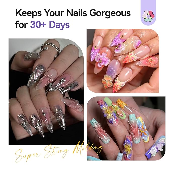 SAVILAND Sculpting Gel for Nail Art: 60 g Super Strong Solid Gel Builder 3D Gel Nail Art Clear Solid Sculpting Gels Non Sticky to Hands Extension Salon SSproSculpt X