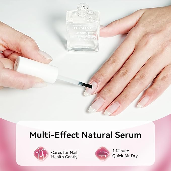 JODSONE 18ML Nail Strengthener, Air Dry Natural Nail Strengthener and Growth for Thin Nails and Growth