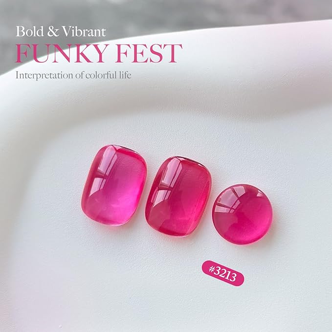 GAOY Jelly Red Black Gel Nail Polish Set, 6 Transparent Colors Green Blue Pink, UV Light Cure Gel Polish Kit for Nail Art DIY at Home