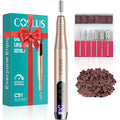 COSLUS C51 Electric Cordless Nail Drill: Professional Nail File with LED Screen & 25 Speeds for Acrylic Gel Dip Powder Removal, Beginner-Friendly for Home DIY & Salon, Portable for Travel, Gold