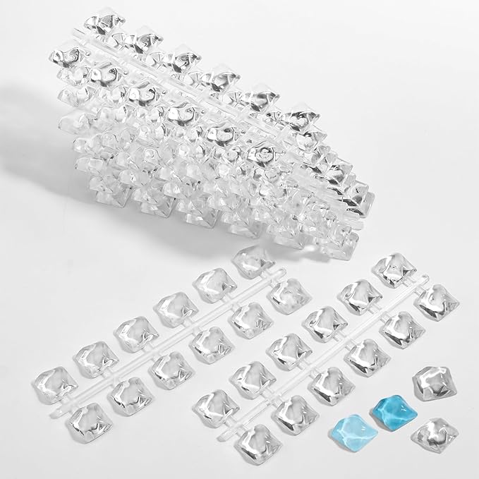 240Pcs Solid Square Nail Polish Swatches Display Cards Uneven Texture Crystal Clear Glassy Nail Color Swatch Dots Chart Tips for Nail Salon Training Practicing Beginners Professionals