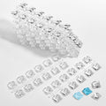240Pcs Solid Square Nail Polish Swatches Display Cards Uneven Texture Crystal Clear Glassy Nail Color Swatch Dots Chart Tips for Nail Salon Training Practicing Beginners Professionals