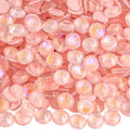 Blinginbox Flatback Rhinestones Round Gems, 1440pcs Luminous Series Glass Stones Neon Gems Non Hotfix Crystal Rhinestones for Nail Charms Crafts Clothes Tumblers,Peach AB Luminous,SS16.