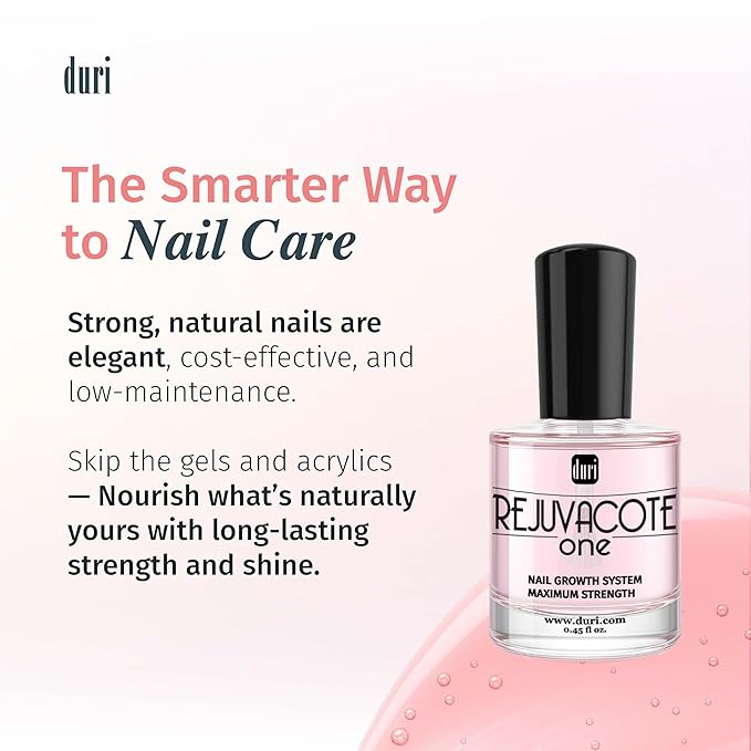 duri Rejuvacote 1 Nail Growth System - Original Maximum Strength Formula - Nail Strengthener and Nail Growth, 4 fl. oz. Refill Bottle Clear