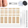 Ingrown Toenail Corrector Set with Breathable Toenail Strips, Curved Nail Corrector Patch, File and Lifter, Professional Pedicure Tools for Men and Women, Easy At-Home Toenail Care Kit