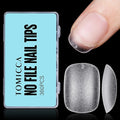 TOMICCA Extra Short Round Nail Tips, Double Sided Matte Gel Full Cover Nail Tips No Filed, Acrylic Fake False Nail Tips for DIY Press On Nails 360PCS 15 Sizes