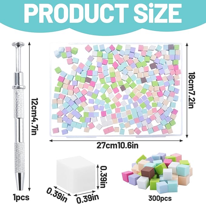 IHKFILAN 300Pcs Soft Nail Sponges for Ombre,Nail Art Sponges with Grabbing Pen,Gradient Manicure DIY Tools,Blooming Nails,Nail Tech Must Have Nail Accessories Supplies for Home&Salon Use(Mixed Color)