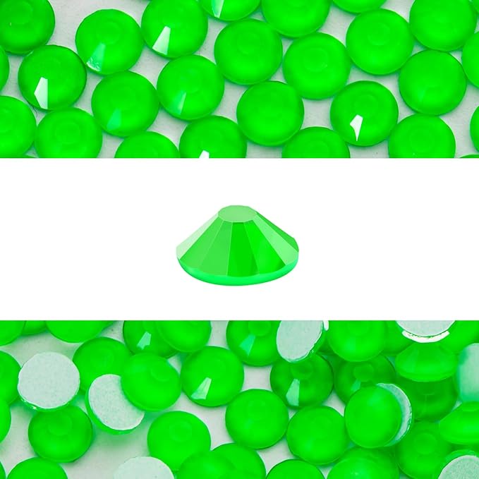 Novani 3000 Pieces Flatback Rhinestones Glass Round Gems Neon-Green Crystals for Nail Art DIY Crafts Clothes Shoes,SS20,4.6-4.8mm