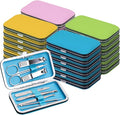 Manicure Set Bulk, Nail Clippers Kit Stainless Steel Fingernail Clippers Set, Sturdy Nail Tip Cutter Trimmers Professional Grooming Toenail Clippers Personal Pedicure Kits Gift (12 Pack 8 in 1)