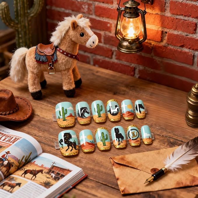 PH PandaHall 4pcs Horse Nail Stamping Plate Running Horse Nail Art Template Animals Nails Arts Stencils Horseshoes Manicure Design Stamper Nails Image Plates for Women DIY Manicure Salon Printing