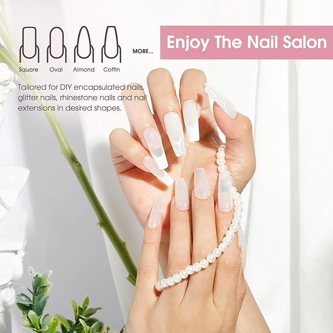 ROSALIND RosePink&White Poly Extension Gel for Nails, 2 PCS 1oz/30ml RosePink&White Poly Builder Pink for Gel Nail Extension