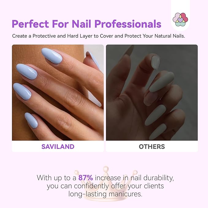 SAVILAND Acrylic Nail Kit: Professional Nails Kit Set Clear White Pink Acrylic Powder and Liquid Set with U V Nail Lamp Nail Remover for DIY Home Use