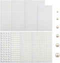 2426 pcs Self Adhesive Pearl Gems for Crafts Flat Back Pearl Stickers for Nails, Face, Body, Hair 6 Sizes (3-10mm) for DIY Art, Wedding Makeup, Scrapbooking
