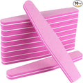 10 Pack 100/180 Grit Nail Files and buffers,Double Sided Nail Files,Nail Buffer Block,Fingernail File,Sponge Buffing Nail File,for Acrylic/Natural Nails(Pink)