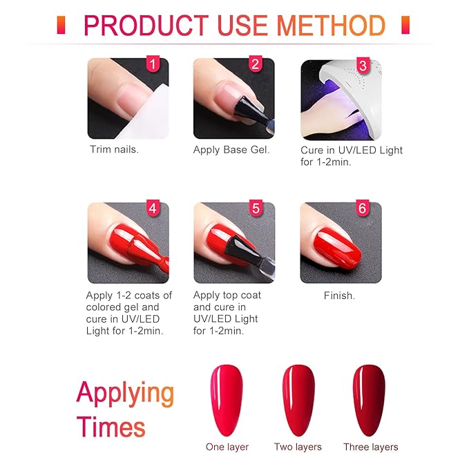 CANNI 6Pcs 9ml Hema-Free Nail Dehydrator Primer, Base Coat Reinforce Diamond Gel Top Coat and Matte Top Coat Gel Nail Polish Set, Soak Off LED Nail Gel Polish Set Nail Art Starter Manicure Salon