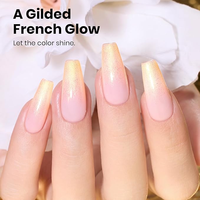 Beetles Yellow Gel Nail Polish - 15ML Shimmer Glitter Butter Yellow Gel Nail Polish Pastel Creamy Nail Gel Color Soak Off UV LED Home Salon DIY Nail Art Spring Gift for Women