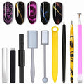 WOKOTO 9Pcs Cat Eye Magnet For Nails Magnets Pens For Cat Eye Nail Art Tools Gradient Ombre Design Cat Eye Magnet Sticks For Women Nails Magnets Wand For Magnetic Nail Polish Magnet Stick Tools
