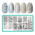 Maniology Heart of Stone Nail Stamping Plate | Marble, Crystal & Natural Stone Designs for Chic DIY Manicures – Reusable, Rectangular Stainless Steel Nail Art Template