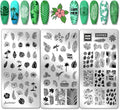 PH PandaHall 3pcs Palm Leaf Nail Art Templates, 87 Patterns Summer Plant Nail Stamping Coconut Tree Nail Art Stencils Stainless Steel Nail Image Plates for Summer Nail Design Print Manicure Salon