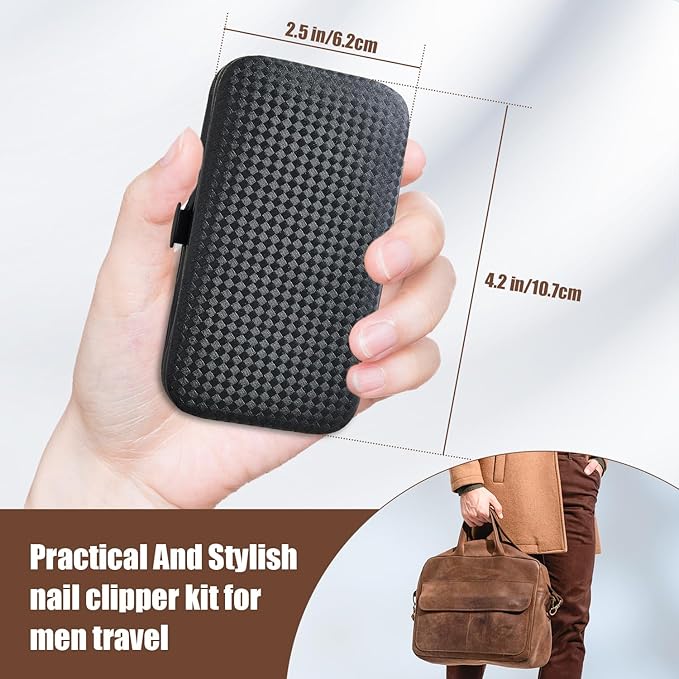 Manicure Set 10 in 1 Mens Gifts Travel Nail Clipper Kit, Christmas Stocking Stuffers for Men and Women, Nail Grooming Kit Birthday Christmas Gifts for Him Her Boys Girls Husband Boyfriend
