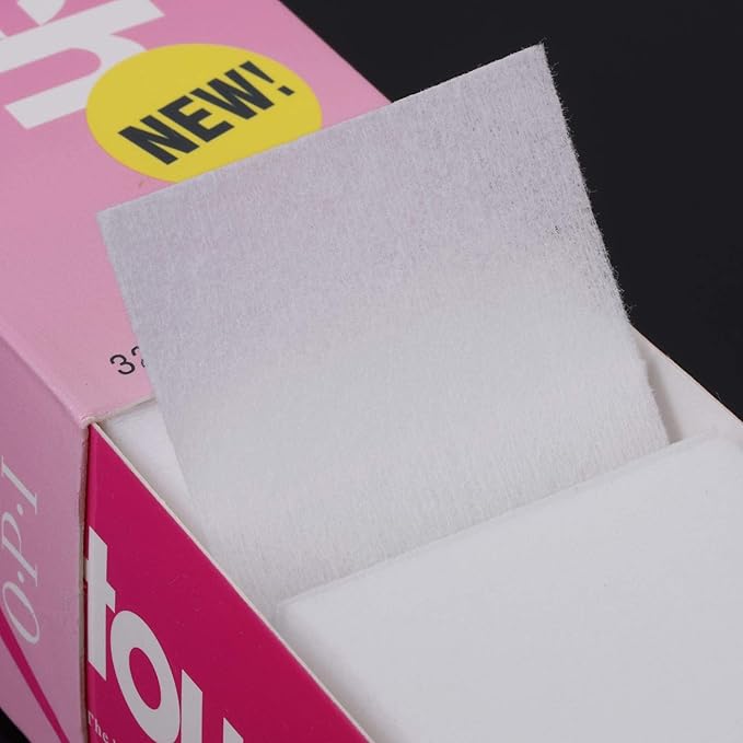650 Pcs Lint Free Nail Wipes with Clear Acrylic Gel Polish Pad Storage