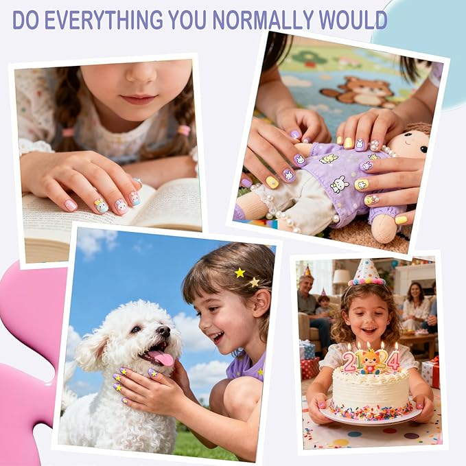 360Pcs Kid Nail Tips,Soft Gel Nail Tips Pre-Shaped Press On Nails For Kids,Clear Acrylic Half Matte Full Cover Fake Nail For Kids DIY Extension & Salon Use12 Sizes For 8-12 Years